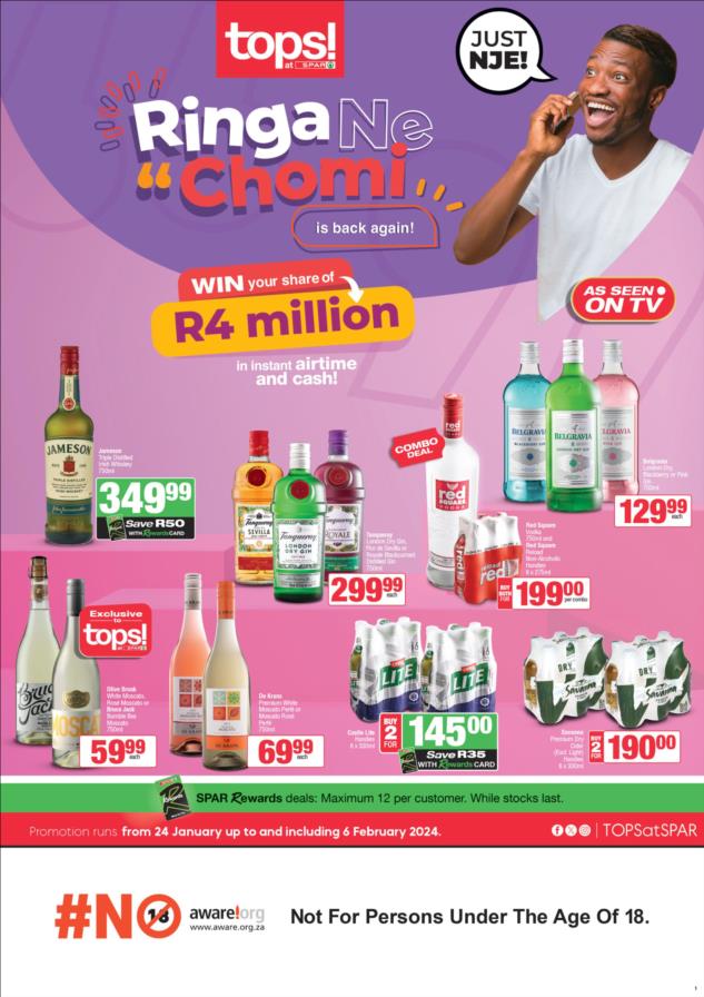 TOPS at SPAR Specials at TOPS at SPAR