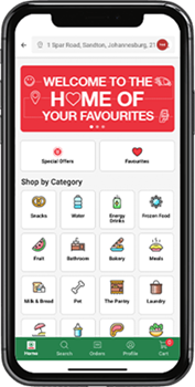SPAR2U online delivery app on iPhone