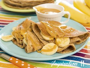 Banana Caramel Pancakes 