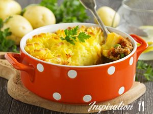 Mince and Mushroom Potato Topped Pie