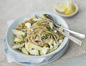 Lemony Chicken and Avocado Pasta