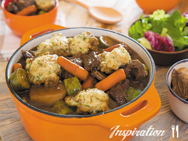 Hearty Winter Stew with Dumplings