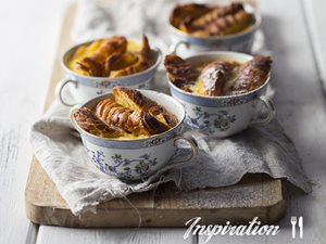 Spicy Croissant Bread and Butter Pudding 