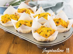 Flour-free Bacon, Cheese and Herb Muffins