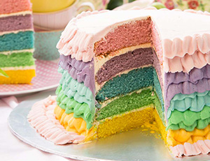 Rainbow Beat 'n Bake Cake