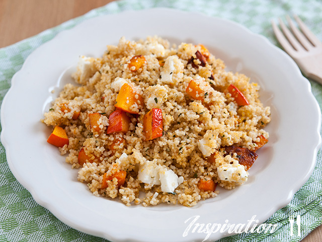 Spicy Cauliflower and Butternut Couscous with Feta