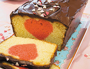 Valentine's Heart Shaped Cake